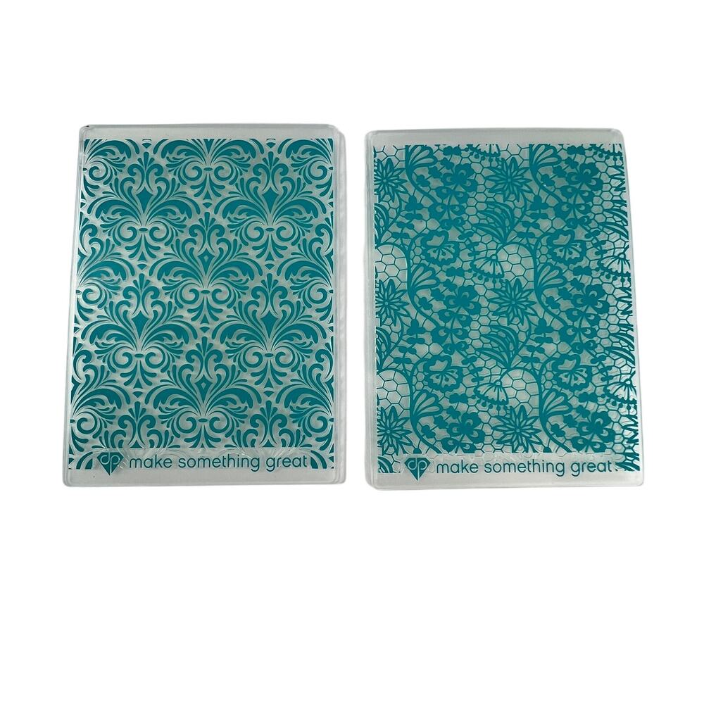 MAKE SOMETHING GREAT Embossing Folder Set Damask Lace Floral Card Making
